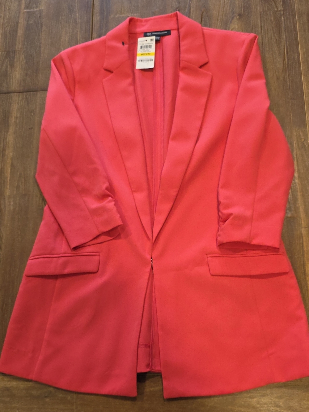 INC International Concepts Coral-Pink Longline Blazer